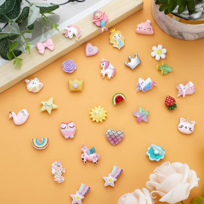 NEWITIN 30 Pairs Magnetic Stud Earrings for Girls Clip on Earring Hypoallergenic Magnet Studs Non Piercing Girls Earring Cute Magnetic Earrings for Kids Women - Image 3